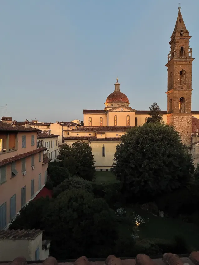 Panoramic outdoor view of the Basilica of Santo Spirito from the Bilo View apartment.