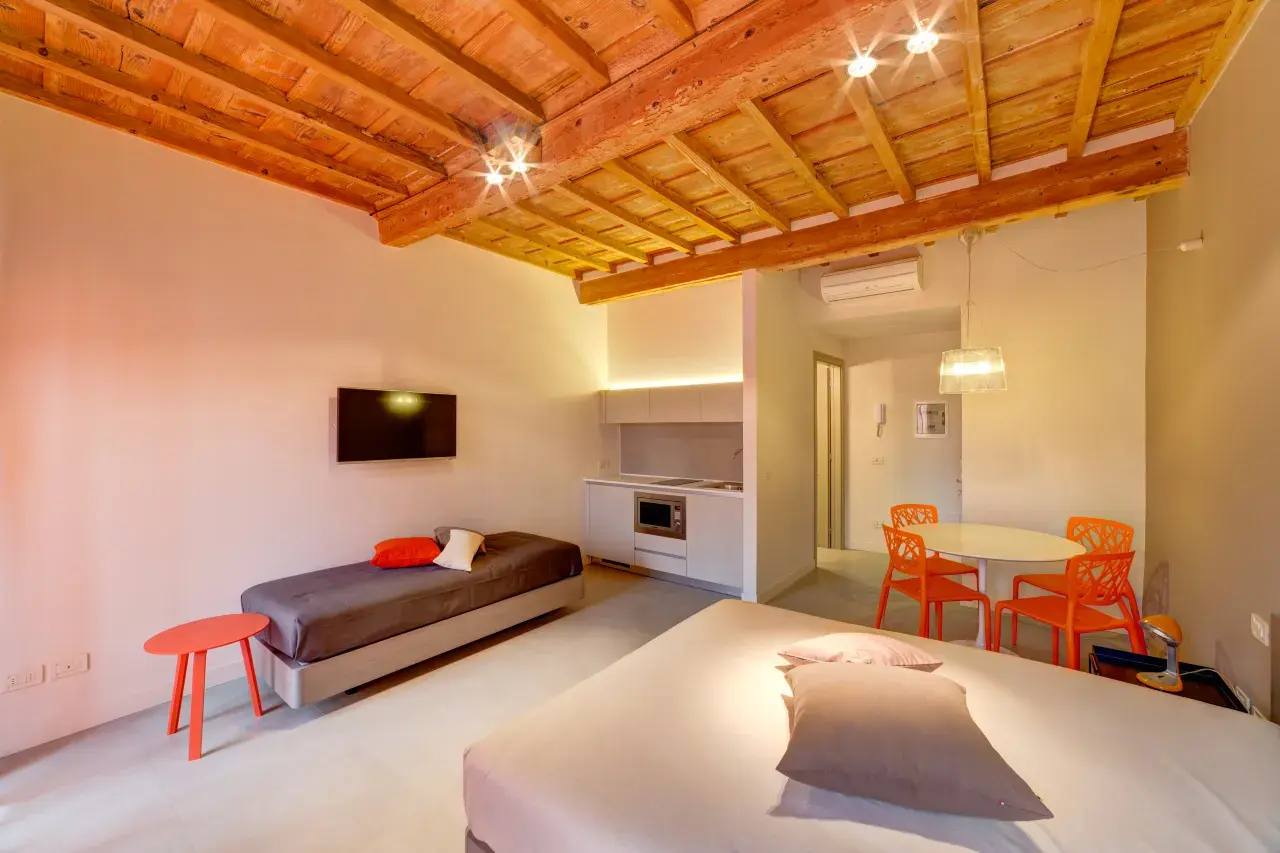 Wide view of the master bedroom interiors in the Mono Smart.