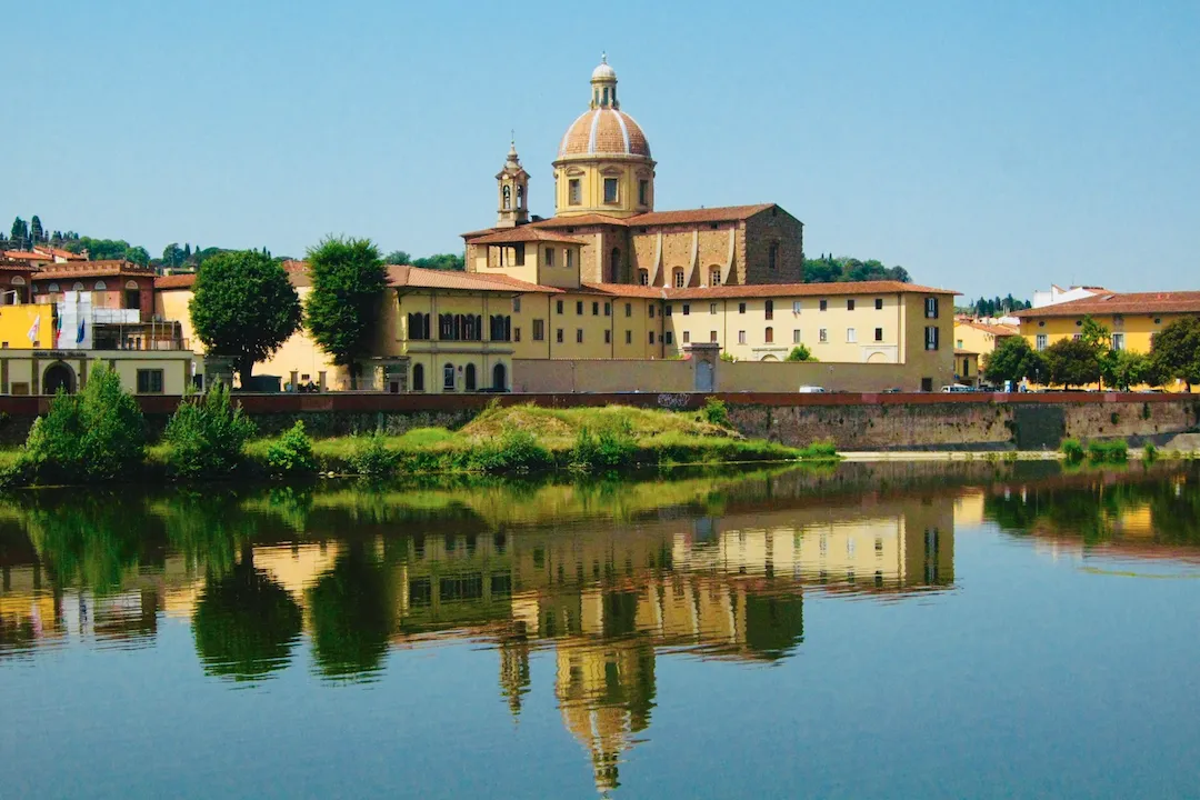 Panoramic view of the Oltrarno district in Florence.