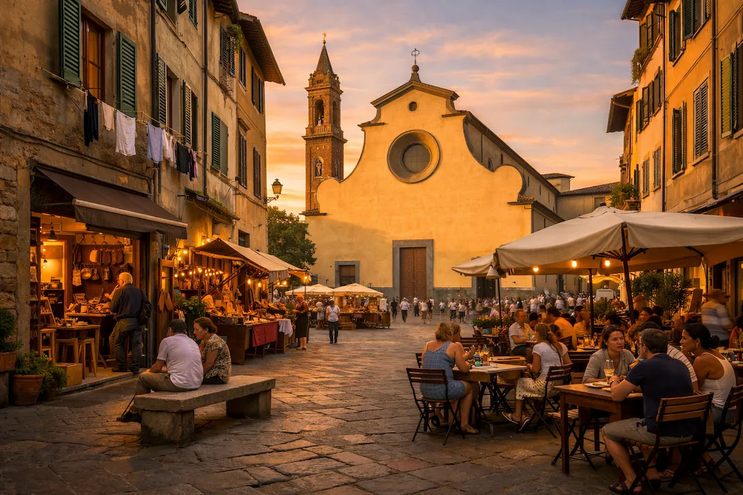 Piazza Santo Spirito in Florence.